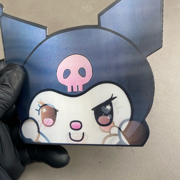 Sanrio Kuromi Hello Kitty 3D Lenticular Motion Car Sticker Decal Peeker - Picture 5 of 6